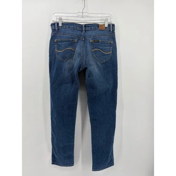 Lee Womens Jeans Medium Wash Blue Denim‎ Straight Leg Size 30 Casual Comfortable - Picture 2 of 7